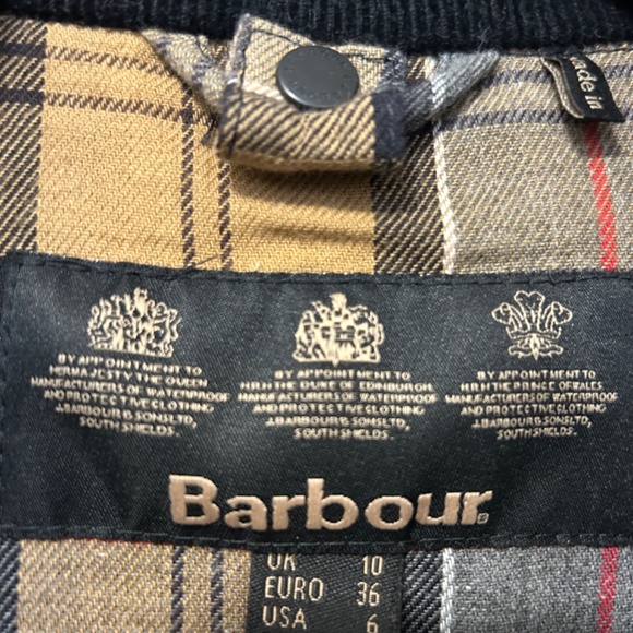 Barbour Beadnell Wax Jacket-size 6- Navy - Picture 4 of 5